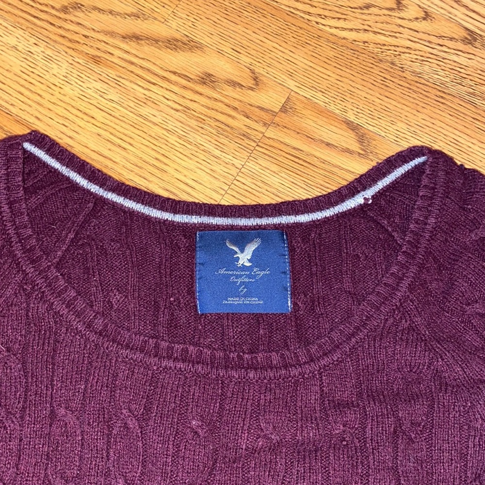 American Eagle Burgundy Sweater - Picture 2 of 5